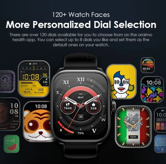 oraimo Watch Nova AM 2.01" AMOLED Screen Curved Cover Smart Watch
