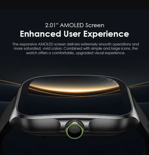 oraimo Watch Nova AM 2.01" AMOLED Screen Curved Cover Smart Watch