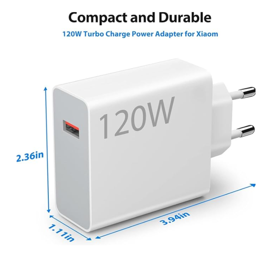 Xiaomi 120w Charging Combo Type A120W Charging Combo 120W max output | Smart protection | More compatibility | Safety and security | Simple style *Including a USB to Type-C cable (1m)